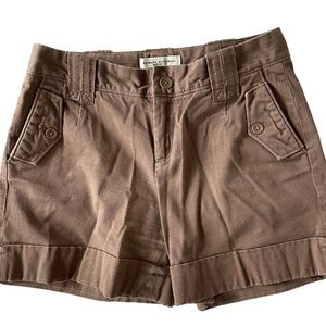 Banana Republic Brown Cotton Shorts, Martin Fit, Size 0